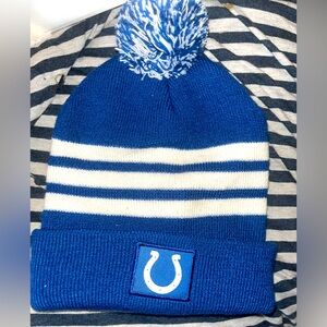 Indianapolis Colts Winter Pom Pom Hat *ONLY WORN ONCE*